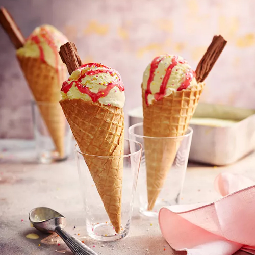 Slimming World vanilla ice cream in cone