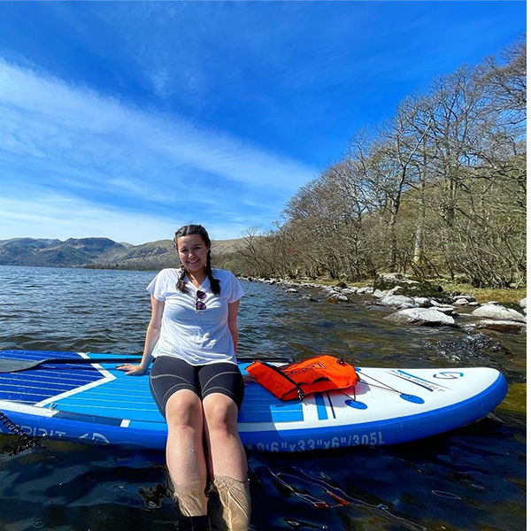 Slimming World member paddleboarding