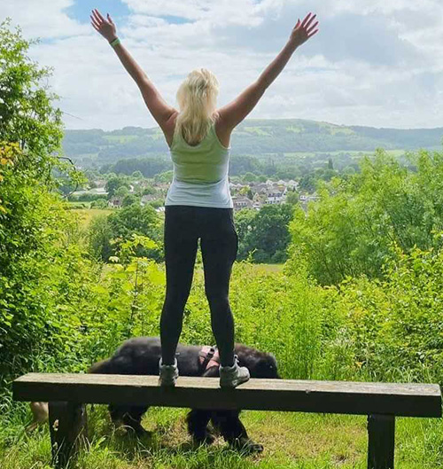 Slimming World Consultant Laura enjoying a sunny dog walk