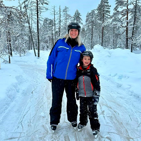India Harris Ice Skating in Lapland, Finland