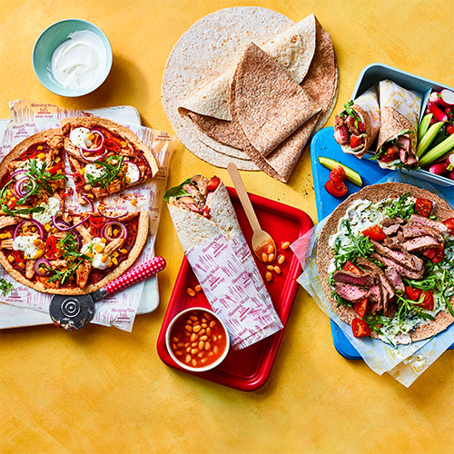 Slimming World Wraps - cajun spiced pizzas and greek lamb