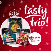 a tasty trio! showing three Slimming World recipe books. offer promotion ending 1st November 2025.