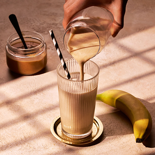 peanut butter and banana milkshake