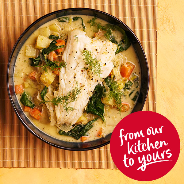 Slimming World Kitchen week 16: Chunky cod and dill chowder - header