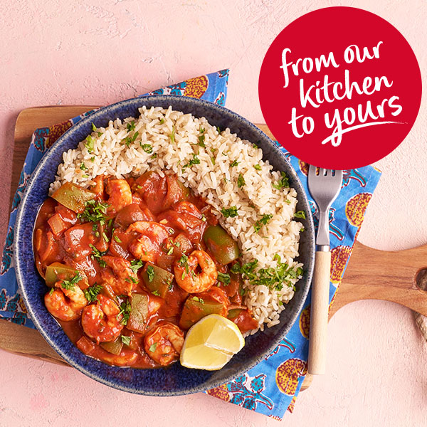 Slimming World Kitchen's saucy chipotle prawns and rice – new to this week's Slimming World Kitchen menu