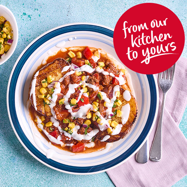 Slimming World Kitchen week 21: chilli beef jackets with sweetcorn salsa - header